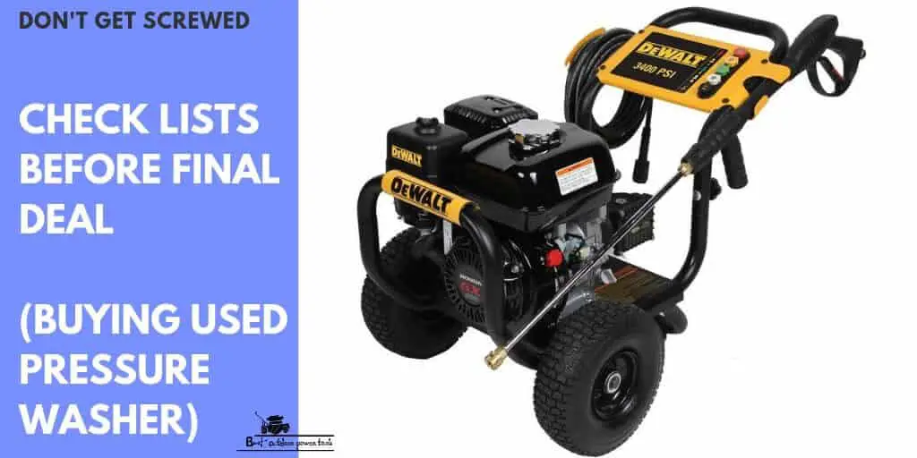 used pressure washer buying guide